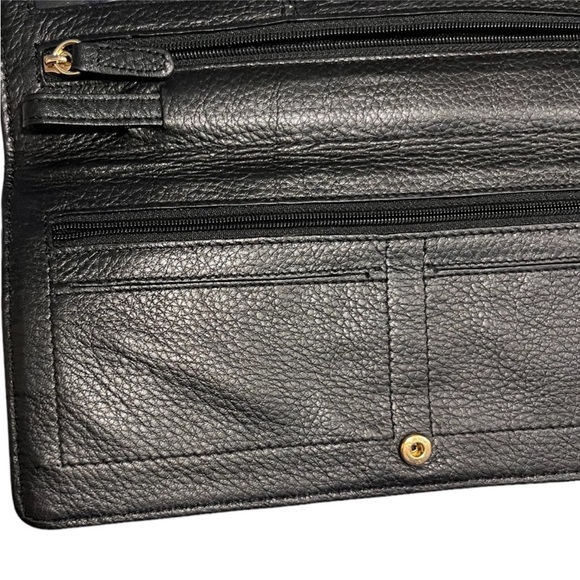 Michael Kors Black Clutch with Gold Logo - Picture 9 of 12